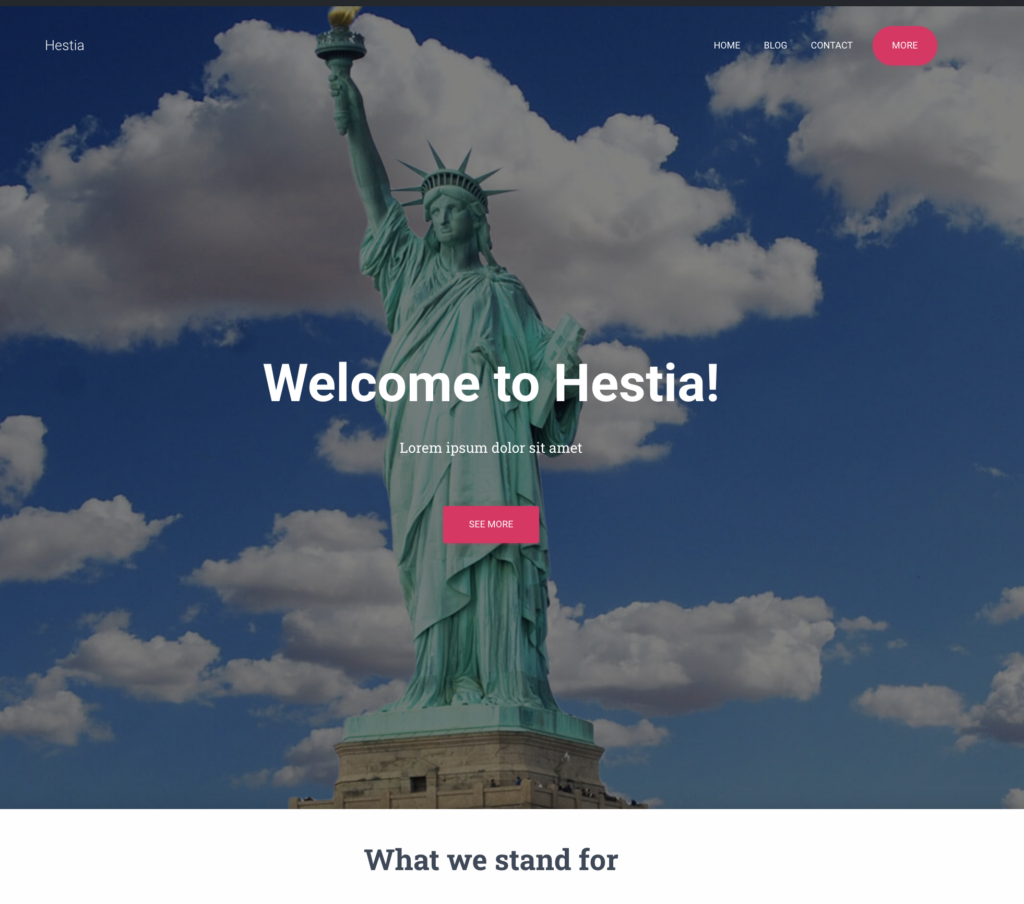 Hestia_WordPress Themes for Personal Websites